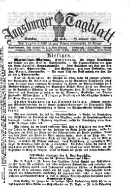 Augsburger Tagblatt Samstag 23. Februar 1861