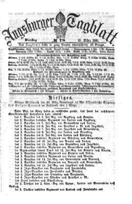 Augsburger Tagblatt Dienstag 19. März 1861