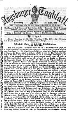 Augsburger Tagblatt Donnerstag 28. März 1861