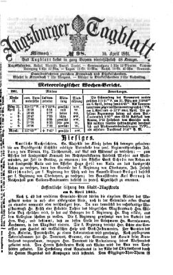Augsburger Tagblatt Mittwoch 10. April 1861