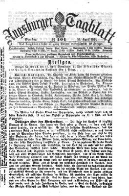 Augsburger Tagblatt Dienstag 16. April 1861
