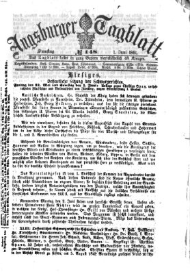 Augsburger Tagblatt Samstag 1. Juni 1861