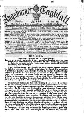 Augsburger Tagblatt Samstag 8. Juni 1861