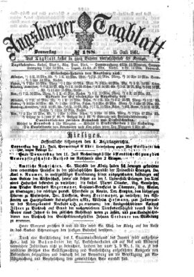 Augsburger Tagblatt Donnerstag 11. Juli 1861