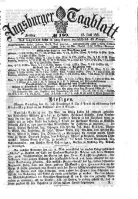 Augsburger Tagblatt Freitag 12. Juli 1861