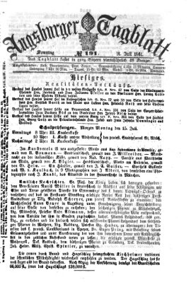 Augsburger Tagblatt Sonntag 14. Juli 1861