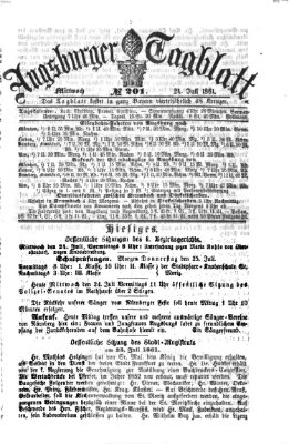 Augsburger Tagblatt Mittwoch 24. Juli 1861