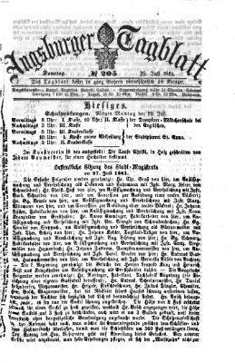 Augsburger Tagblatt Sonntag 28. Juli 1861