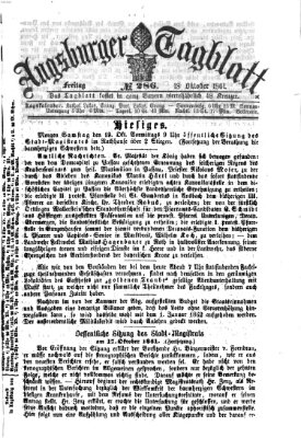 Augsburger Tagblatt Freitag 18. Oktober 1861