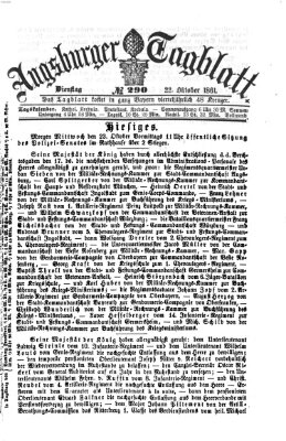 Augsburger Tagblatt Dienstag 22. Oktober 1861