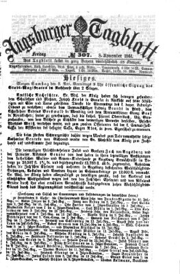 Augsburger Tagblatt Freitag 8. November 1861