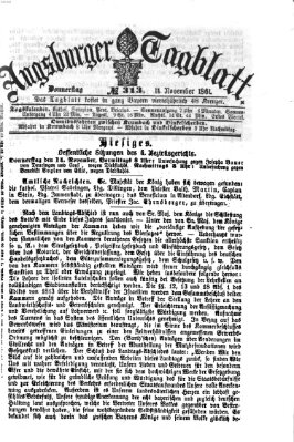Augsburger Tagblatt Donnerstag 14. November 1861
