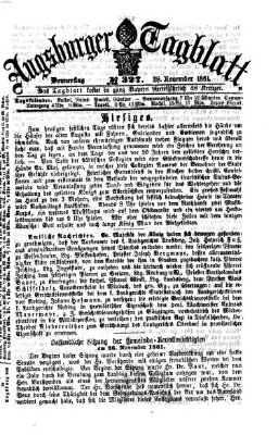 Augsburger Tagblatt Donnerstag 28. November 1861