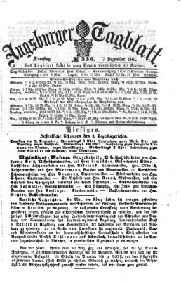 Augsburger Tagblatt Samstag 7. Dezember 1861