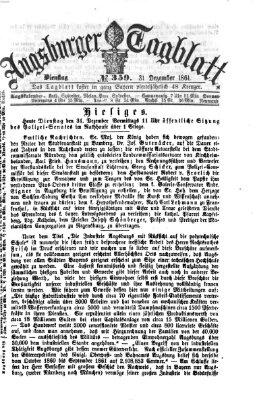 Augsburger Tagblatt Dienstag 31. Dezember 1861