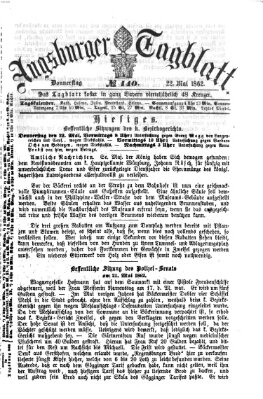 Augsburger Tagblatt Donnerstag 22. Mai 1862