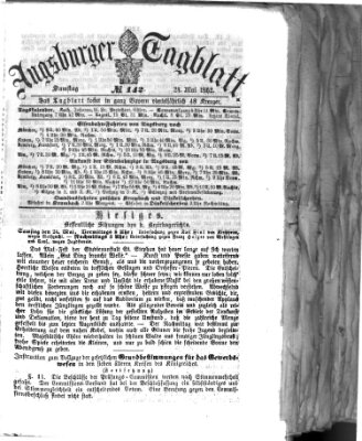 Augsburger Tagblatt Samstag 24. Mai 1862