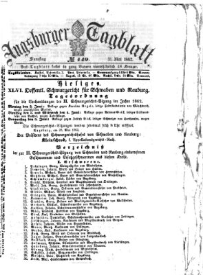 Augsburger Tagblatt Samstag 31. Mai 1862