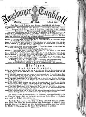 Augsburger Tagblatt Sonntag 1. Juni 1862