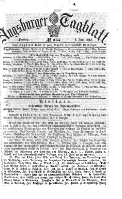 Augsburger Tagblatt Freitag 6. Juni 1862