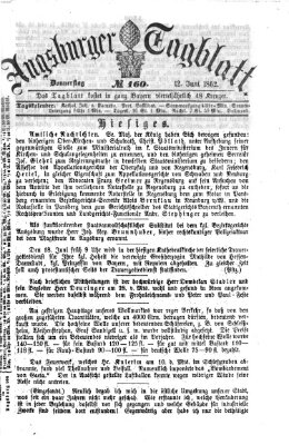 Augsburger Tagblatt Donnerstag 12. Juni 1862