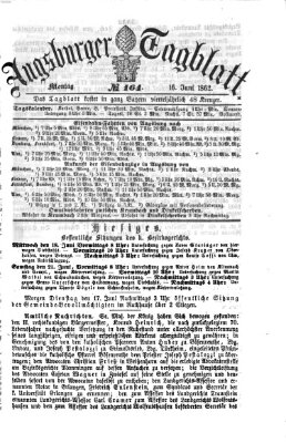 Augsburger Tagblatt Montag 16. Juni 1862