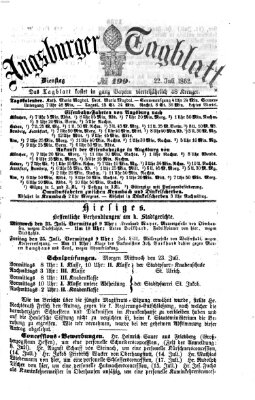 Augsburger Tagblatt Dienstag 22. Juli 1862
