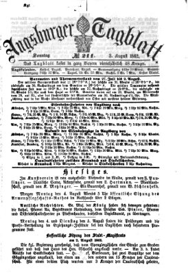 Augsburger Tagblatt Sonntag 3. August 1862
