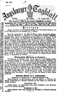 Augsburger Tagblatt Freitag 29. August 1862
