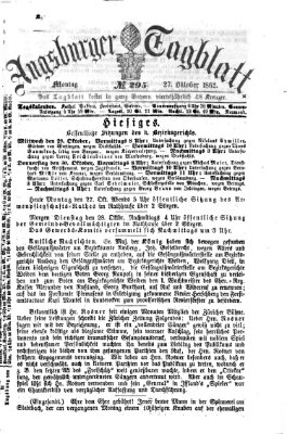 Augsburger Tagblatt Montag 27. Oktober 1862