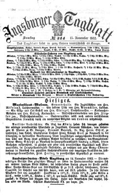Augsburger Tagblatt Samstag 15. November 1862
