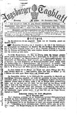 Augsburger Tagblatt Sonntag 30. November 1862