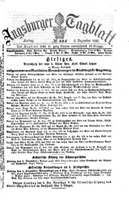 Augsburger Tagblatt Freitag 5. Dezember 1862