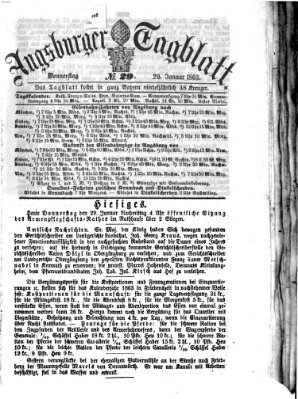 Augsburger Tagblatt Donnerstag 29. Januar 1863