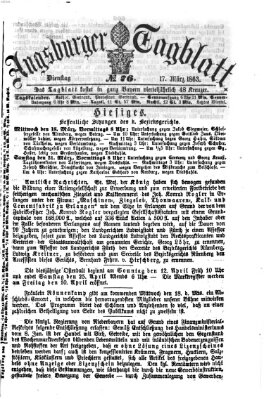 Augsburger Tagblatt Dienstag 17. März 1863