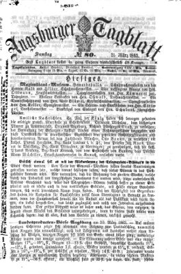 Augsburger Tagblatt Samstag 21. März 1863