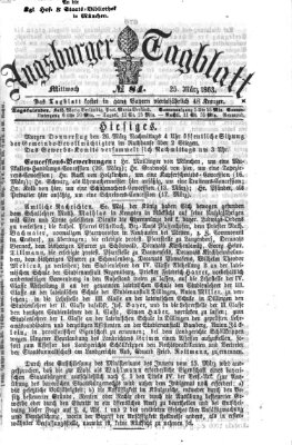 Augsburger Tagblatt Mittwoch 25. März 1863