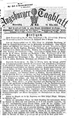 Augsburger Tagblatt Donnerstag 26. März 1863