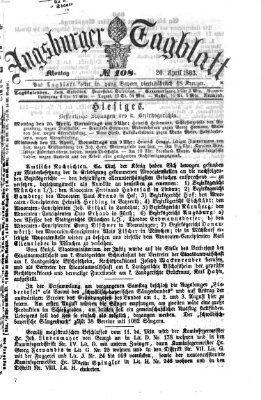 Augsburger Tagblatt Montag 20. April 1863
