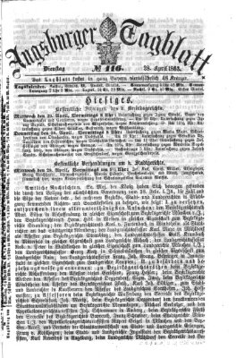 Augsburger Tagblatt Dienstag 28. April 1863