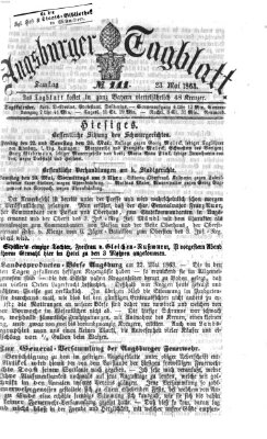 Augsburger Tagblatt Samstag 23. Mai 1863