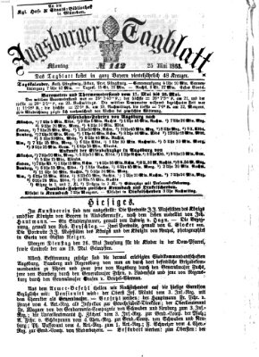 Augsburger Tagblatt Montag 25. Mai 1863