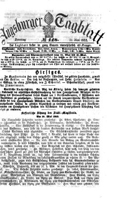 Augsburger Tagblatt Sonntag 31. Mai 1863