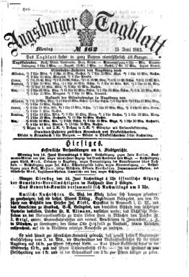 Augsburger Tagblatt Montag 15. Juni 1863