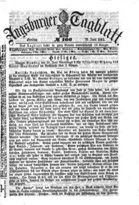 Augsburger Tagblatt Freitag 19. Juni 1863
