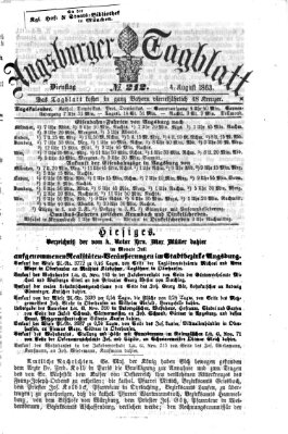 Augsburger Tagblatt Dienstag 4. August 1863