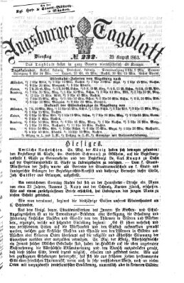 Augsburger Tagblatt Dienstag 25. August 1863
