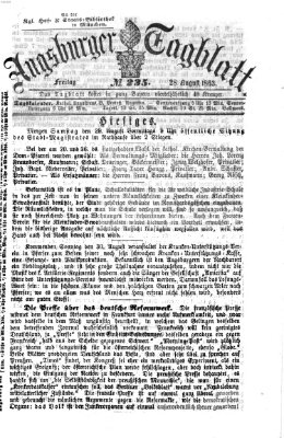 Augsburger Tagblatt Freitag 28. August 1863