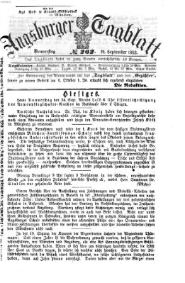 Augsburger Tagblatt Donnerstag 24. September 1863