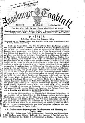 Augsburger Tagblatt Mittwoch 14. Oktober 1863